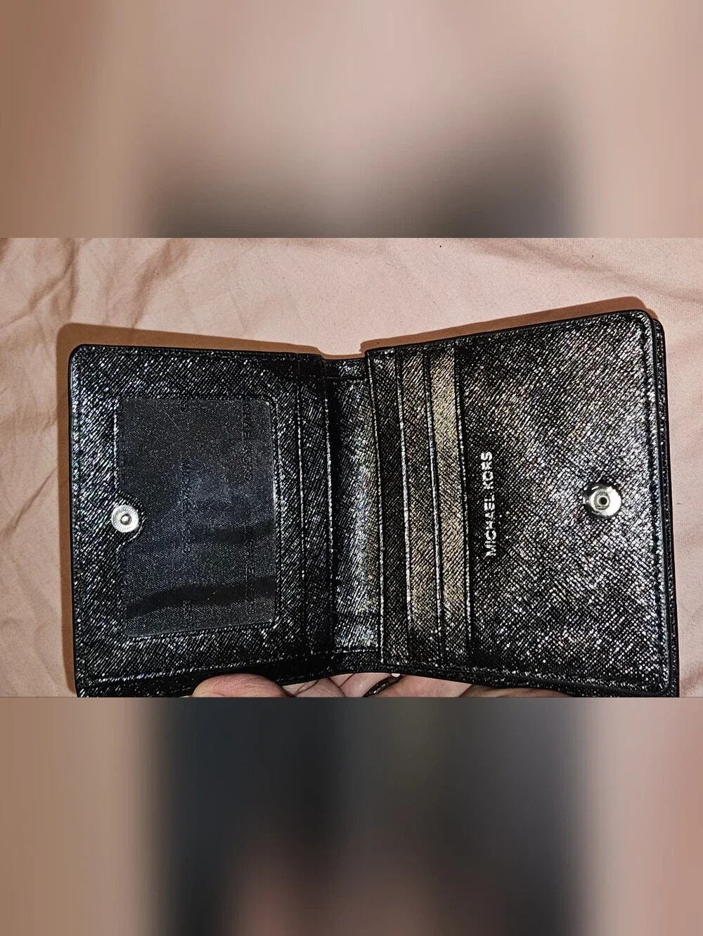 Michael Kors Black Leather Card & Wallet